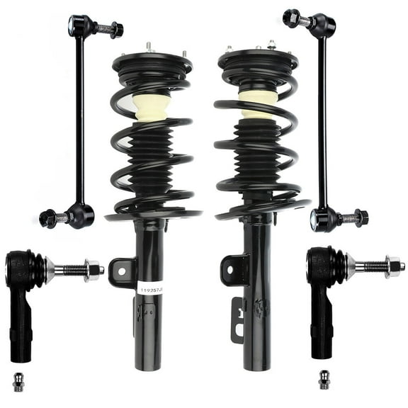 ECCPP 6PCS Front Complete Struts Assembly Stabilizer Bar Link Tie Rod End for 2010-2012 for Ford Flex