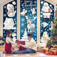thumbnail image 1 of hojas de pegatinas navideñas para ventanas | Decoraciones navideñas para ventanas de doble cara reutilizables | Calcomanías 3D navideñas para ventanas con copos de nieve y Papá Noel, 1 of 5
