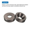 thumbnail image 4 of Uxcell Cone Cup Countersunk Washers Anodized Aluminum Gaskets for Screw RC Titanium Gray M2 60 Pcs, 4 of 7