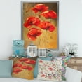 thumbnail image 3 of Designart 'Ancient Blooming Poppies II' Traditional Framed Art Print, 3 of 4