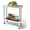 Silver,30"L12"W34"H,Table With Wheels, variant on Stainless Steel Work Table with 4 Wheels 36 x 30 x 34 Inch Heavy Duty Metal Prep Workstation 2-Tier Adjustable Mobile Kitchen Workbench for Restaurant Hotel Garage