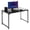 Black, variant on Multi-Function Computer Desk, Industrial Home Office Writing Desk with 176 LBS Capacity, Waterproof Scratch-Proof Table for Gaming & Study Room Brown