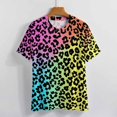thumbnail image 3 of Animal Print Patterns Women's Short Sleeve T-Shirt Crew Neck Casual Summer Trendy Loose Fit Tops, 3 of 6