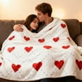 thumbnail image 6 of ChicYu Valentine's Day Flannel Heart Printed Blanket 39.4x51.2in Soft Warm Cozy Lightweight Washable Throw Blanket for Sofa Bed and Bedroom Romantic Home Decor, 6 of 7
