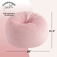thumbnail image 4 of Urban Shop, Ribbed Compressed Foam Kids and Teen Chair, Daylily Pink, 4 of 9