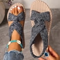 thumbnail image 4 of WAYUTE Women Sandals Slip On Beach Soft Sole Sandals Lightweight Flat Open Toe Elastic Strap Walking Shoes Trendy Casual Outdoor, 4 of 6