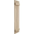 thumbnail image 4 of Ekena Millwork 11"W x 26"H Rustic Two Board Joined Board-n-Batten Riverwood Faux Wood Shutters (Per Pair), Primed Tan, 4 of 12