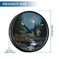 thumbnail image 3 of Indoor 12' Voice-Activated Luminous Decoration Wall Clock With LED Night Light Illuminated by Moonlight, 3 of 8