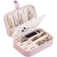 thumbnail image 1 of Caja organizadora de viaje para joyas, mini estuche portátil multifuncional para almacenamiento de joyas, joyero para pendientes, color rosa, 1 of 5
