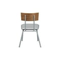 thumbnail image 2 of ACME Furniture Jurgen 30" Faux Leather Side Chairs in Silver/Walnut (Set of 2), 2 of 4