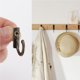 thumbnail image 3 of Toystoory Gancho de una sola punta, tamaño pequeño, colgador de tela Retro montado en la pared para abrigos, sombreros, toallas, llaves Conjuntos de muebles de dormitorio cobre Toystoory HA024407-01, 3 of 6