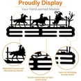 thumbnail image 4 of 1Pc Running Medal Holder Sport Display Equestrianism Horsemanship Cowboy Running Hanger Medal Trophy Display Rack Rope Running Awards Metal Lanyard Sturdy Over 40 Medals, 4 of 9