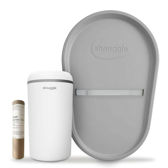 Changing Essentials Kit: Shnuggle Changing Mat   Diaper Pail   Better Bag Liners (90 Day Supply)