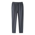thumbnail image 3 of Men's Solid Sports Leisure Trousers - Loose Fit, Nylon Spandex, 9th Length, Running Training Pants, 3 of 3