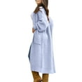 thumbnail image 3 of iHPH7 Long Cardigan Sweaters for Women Winter Clothing for Women Long Sleeve Cardigan for Women Knits Clothing Travel Sweater Women's Outerwear Loose Cardigan for Women Sky Blue XL, 3 of 9