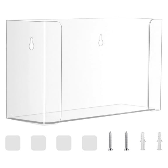 Threns Clear Acrylic Glove Holder Box Wall Mount Multipurpose Glove Wall Dispenser for Restaurant Hotel Home