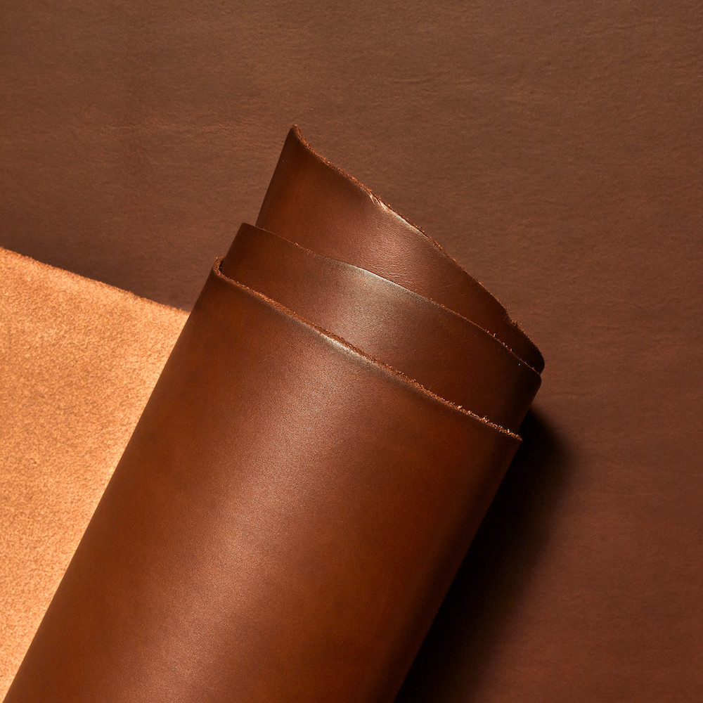 Valdibrana Conceria, Tarano, Italian Vachetta Leather, Panel, Medium Brown