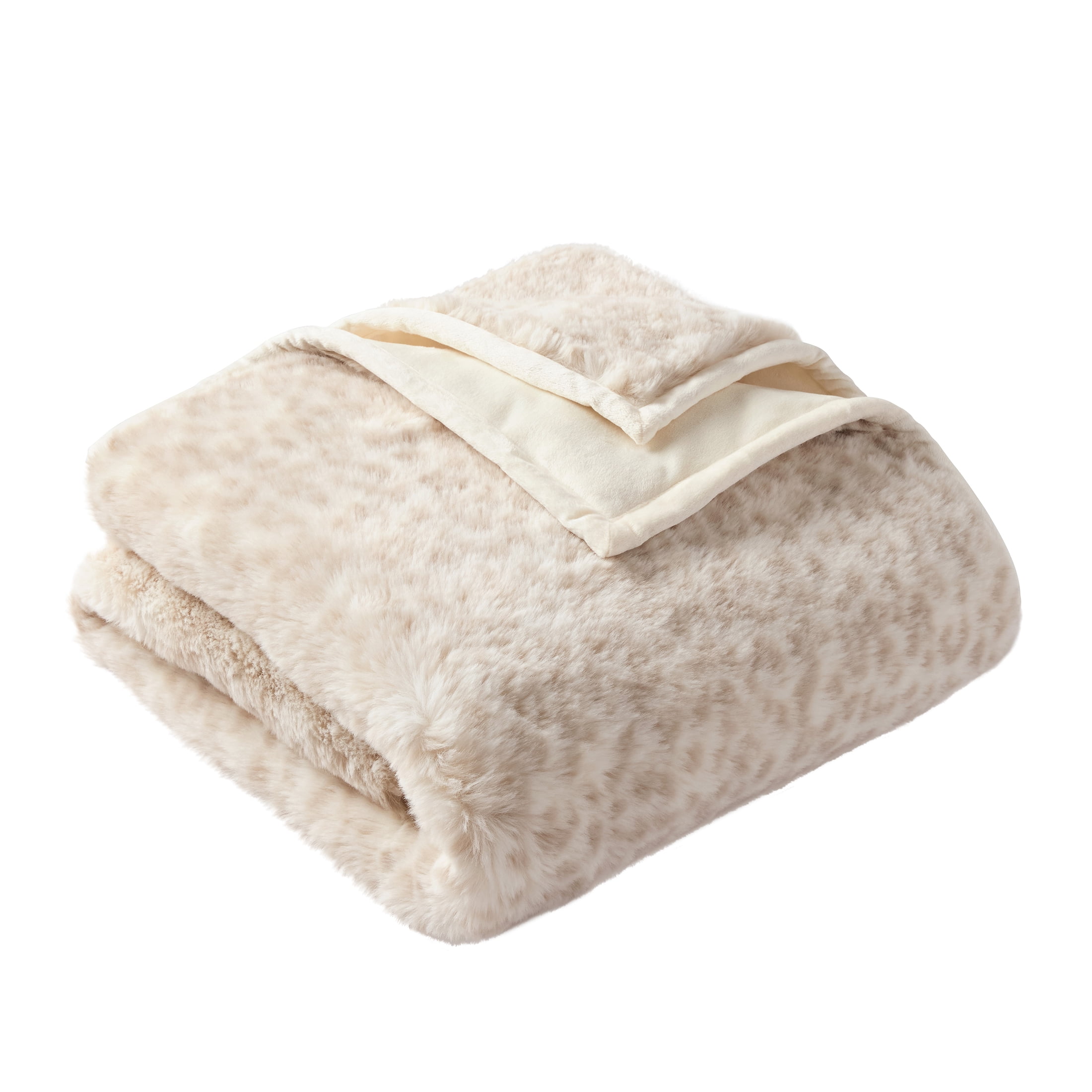 Better Homes & Gardens Faux Fur Oversized Throw Blanket, 50 in x 72 in