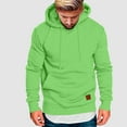 thumbnail image 5 of TOWED22 Mens Pullover Hoodies Long Sleeve Casual Lightweight Fashion Hooded Sweatshirt with Kanga Pockets(Light Green,3XL), 5 of 5