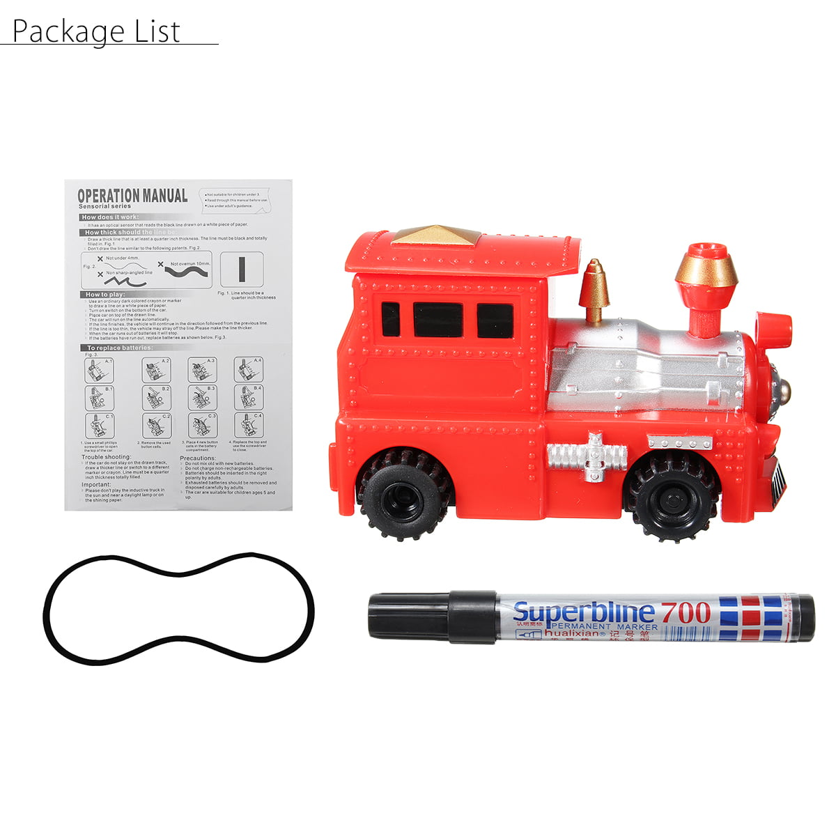 A sunnymi Magic Scribing Inductive Engineering vehicles Follows Black Line Magic Toy Car for Kids