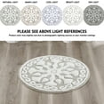 thumbnail image 2 of Casablanca Medallion Cotton Tufted Rug Grey 25" R, 2 of 7