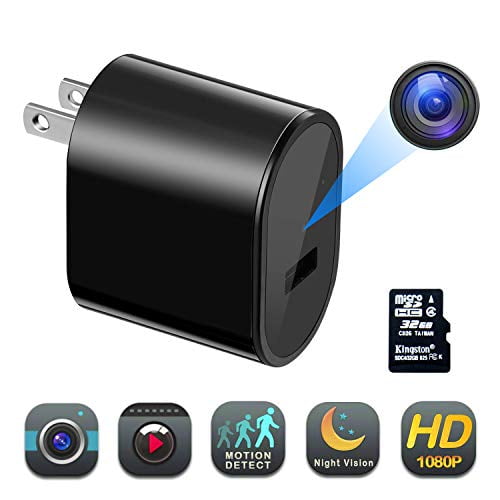 Wall Charger Hidden Camera with 32G SD Card Full HD Spy Camera Charger