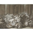 thumbnail image 2 of Jean Guillaume Moitte 24x19 Black Ornate Framed Double Matted Museum Art Print Titled: The Death of Seneca, 2 of 5