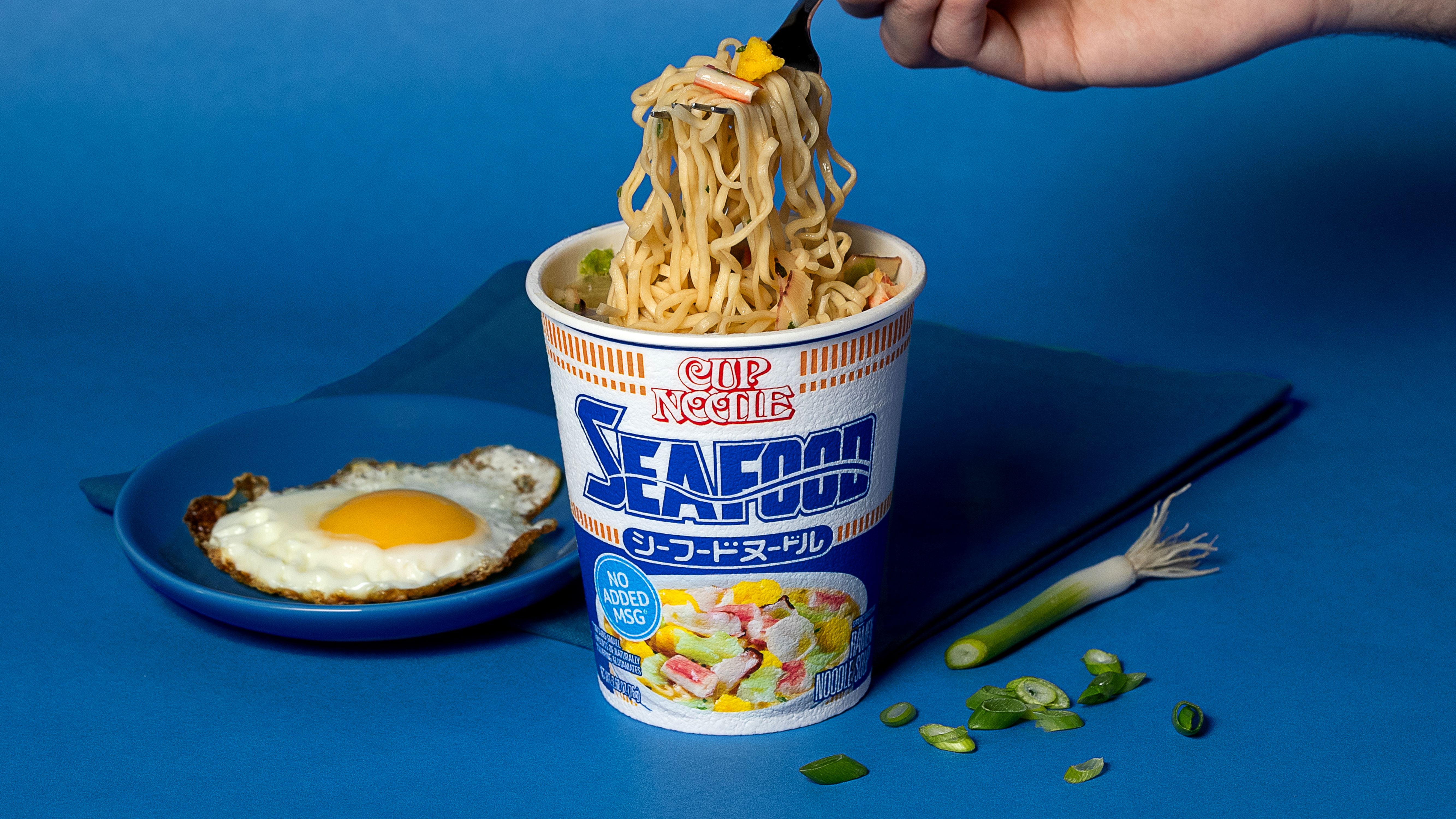 (6 pack) (6 pack) Nissin Foods Cup Noodle Ramen Noodle Soup Seafood, 2.7 oz Cup, Shelf-Stable