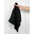 thumbnail image 2 of American Soft Linen Luxury 4 Piece Washcloth Set, 100% Cotton Turkish Washrags and Washcloths, Black, 2 of 6