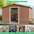 thumbnail image 2 of 2025 New 10 x 8 FT Metal Outdoor Storage Shed, Waterproof Garden Shed with Frame Floor, Air Vents & Lockable Door, Metal Aluminum Storage Shed for Gardens, Backyard, Patio, Garage, Lawn, 2 of 7