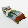 thumbnail image 2 of Ambesonne Tree Bedding Set 3 Pcs, Spring Scenery Flowers, Twin XL, Green Red Blue, 2 of 2