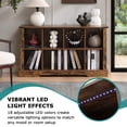 thumbnail image 5 of 8-Cube LED Bookshelf - Mid-Century Modern Wood Storage Shelf for Bedroom, Living Room & Office, Brown, 5 of 7