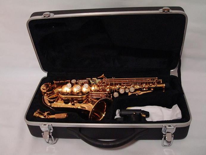 Professional Gold Soprano Saxophone Curved Saxophone
