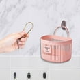 thumbnail image 2 of SLYNSHome Small Hanging Storage Basket Bin for Kitchen/Bathroom - 5.3x5.6 inch - Wall Mount - Home Storage Organizer for Cabinets,Pantry,Closets,Bedroom (Pink), 2 of 6