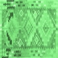 thumbnail image 1 of Ahgly Company Indoor Square Southwestern Emerald Green Country Area Rugs, 7' Square, 1 of 4