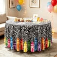 thumbnail image 3 of Stain Resistant Fitted Pencil Table Skirt Fabric Cover, Protective Decor Cloth For Daily Dining And Office Workspace, 3 of 3
