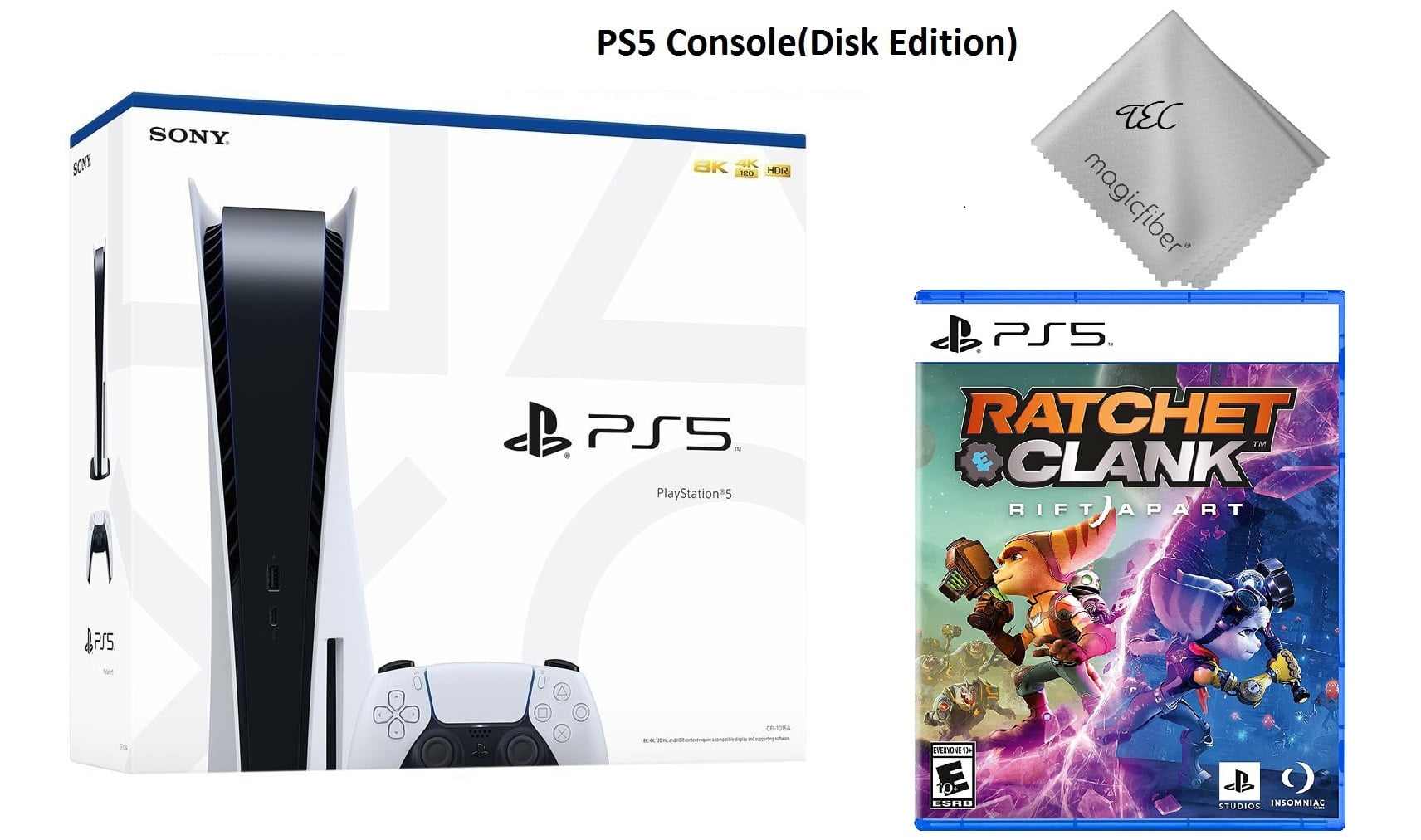 Sony PlayStation_PS5 Gaming Console(Disc Version) with Ratchet & Clank:  Rift Apart Game Bundle