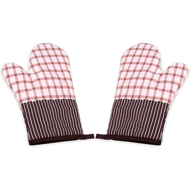 Guantes para horno, guantes para agarraderas, guantes para hornear agarraderas, adecuados para cocinar, hornear, asar a la parrilla, agarraderas, 1 par, regalo para mujeres y chef Ormromra LN-2191-3