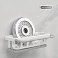 thumbnail image 1 of PENGXIANG Wall-mounted Draining Rack with Storage Rack Lightweight Easy Installation Rack for Kitchen Bathroom Sink - White, 1 of 8