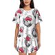 thumbnail image 1 of Fotbe Cute Poodle Dog Conjunto de Pijama Estampado para Mujer, 2 Piezas, Ropa de Dormir con Camiseta de Manga Corta y Shorts Suaves-Large, 1 of 6