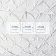 thumbnail image 5 of Kotton Culture 600TC Pinch Pleated Duvet Cover, 100% Egyptian Cotton (White, Cal King/King, 1 Piece), 5 of 7