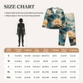 thumbnail image 4 of Salouo Mountain Lotus Serenity Pattern Women's Pajamas Set Long Sleeve Button Down Sleepwear Soft Pj Lounge Sets for women 2 Piece Pjs Set with Long Pants-X-Large, 4 of 7