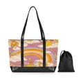 thumbnail image 7 of FORMRS Laptop Tote Bag for Women with 15.6" Computer Compartments Handbag, Purple Retro Rainbow, 7 of 7