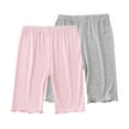 thumbnail image 2 of Jinhomg Summer Shorts for Big Kids Soft Knee Length Ruffle Hem Shorts Casual Comfy Elastic High Waist Lounge Shorts Boys Girls 2 Pc Sets Gray 10-11 Years, 2 of 9