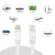 thumbnail image 5 of Cat6 Ethernet Cable 15M/50 ft,Long Cat 6 White Flat Internet Cable LAN Cable Patch Cable Rj45 Cable Cat 6 Network Cable Gigabit Wire.15M/50 ft, 5 of 5