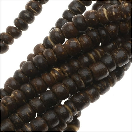 - Coconut Wood Beads, Round Spacers 2x4mm, 150 Pieces, Brown