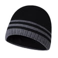 thumbnail image 1 of Jumpingount Gorros de lana de punto de invierno Gorros de protección de calavera a rayas Jersey informal Gorro al aire libre Regalos deportivos Esquí Sombreros negro Jumpingount AP010036-01, 1 of 6
