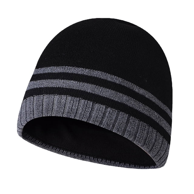 Jumpingount Gorros de lana de punto de invierno Gorros de protección de calavera a rayas Jersey informal Gorro al aire libre Regalos deportivos Esquí Sombreros negro Jumpingount AP010036-01