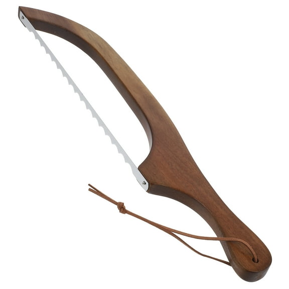 FRCOLOR 1 Set Sourdough Bread Slicer Homemade Bread Wooden Bow Cutter Stainless Steel Saw Bread Cutter