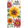 thumbnail image 3 of Floral Design Summer Banner Colorful Sunflowers Hello Text for Outdoor Decor Garden Party Seasonal Celebration, 3 of 7
